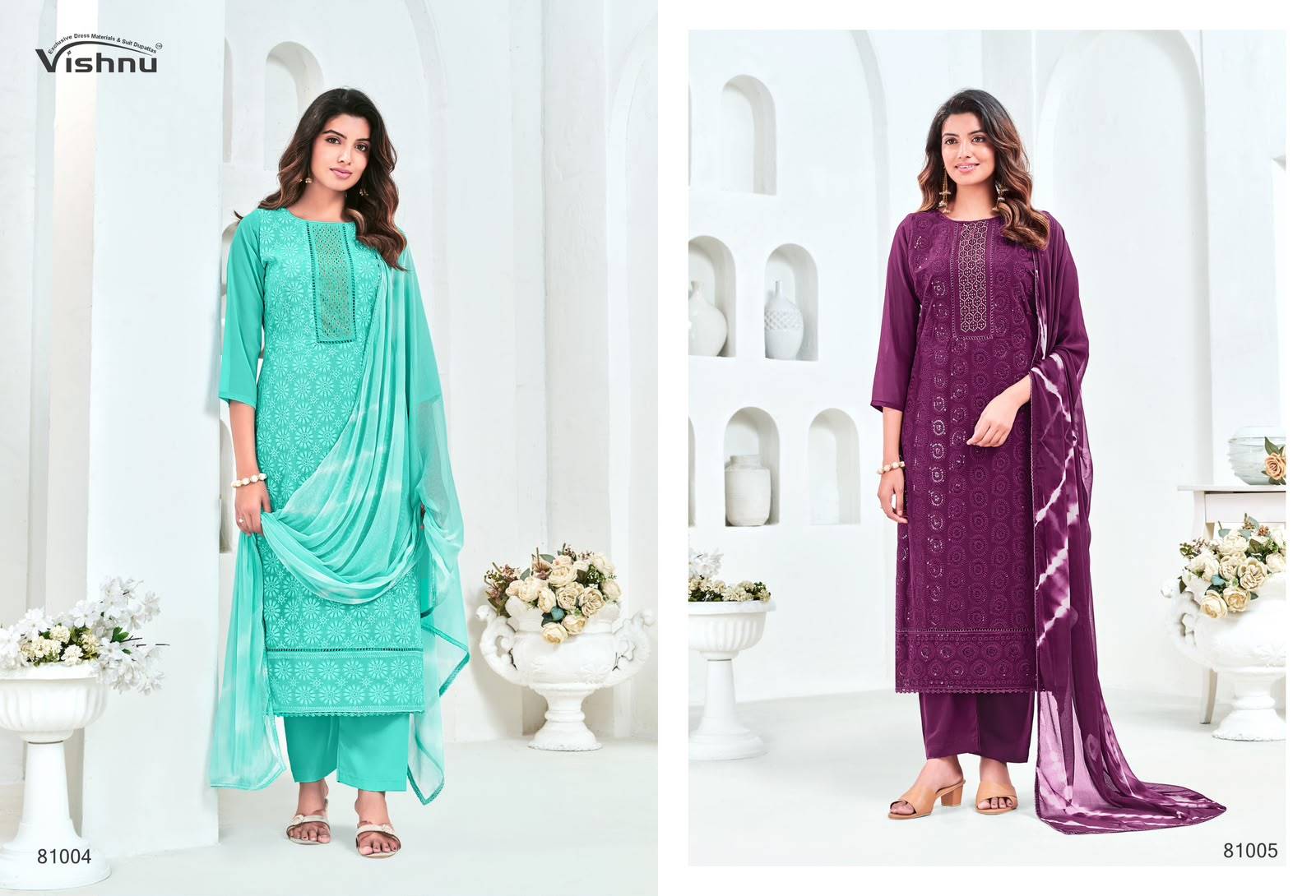 ZULFAT VOL-7 By VISHNU 81001 To 81008 Series Indian Traditional casual wear Pakistani Georgette dresses At Wholesale Price